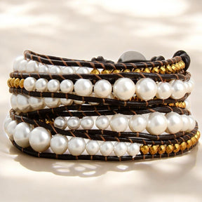 Parels Bescherm Wikkelarmband