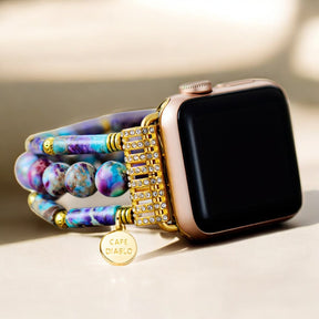 Periwinkle Jasper Stretch Apple Watch Armband