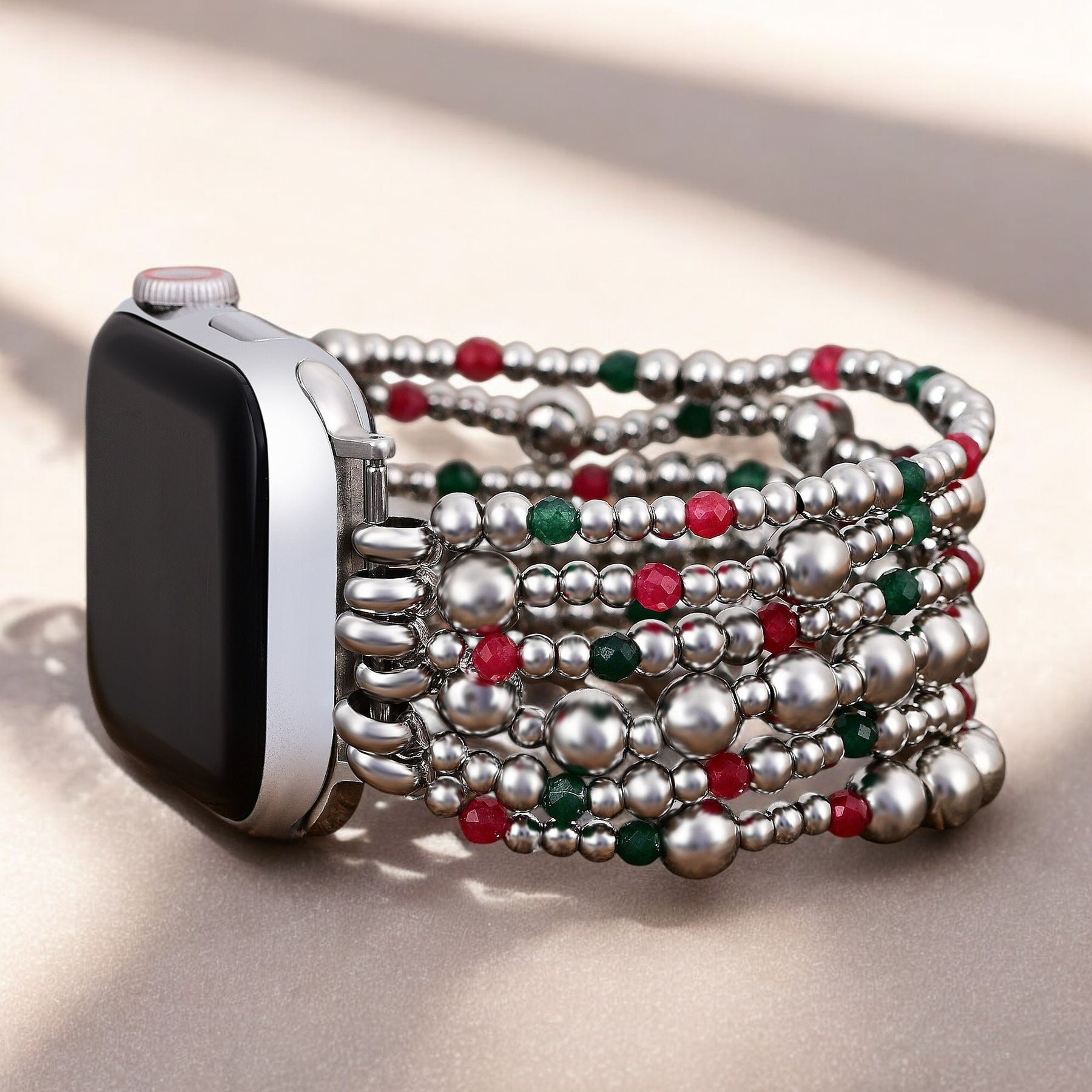 Kerst Zilveren Magische Apple Watch Band