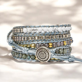 Rozenkwarts Liefdevolle Wikkelarmband