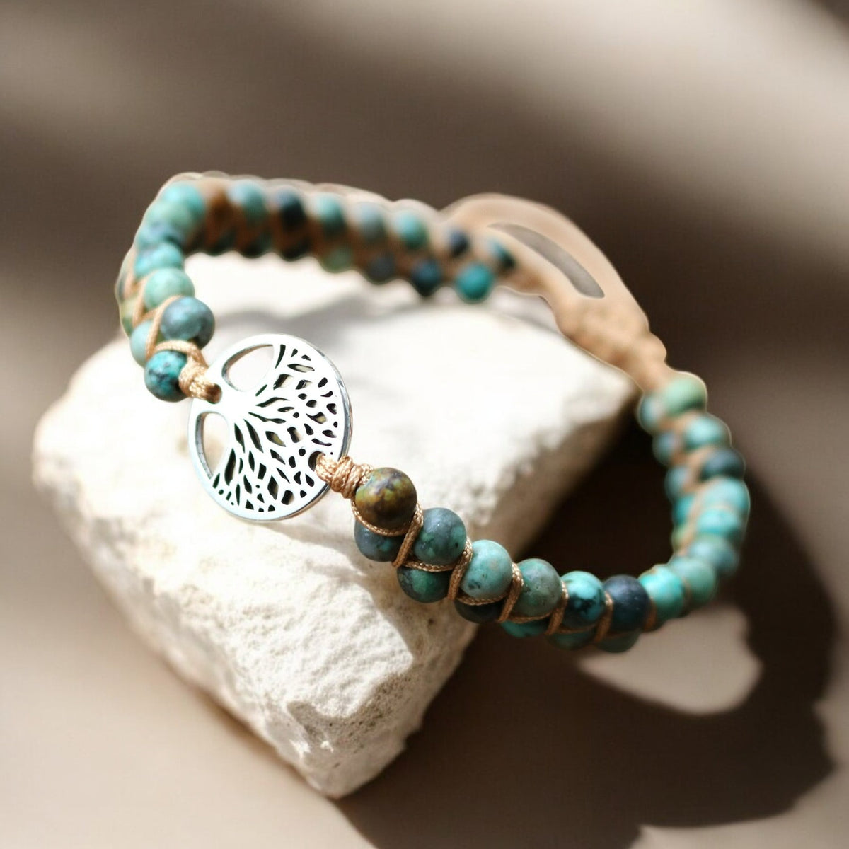Bracelet en jaspe africain Arbre de Vie