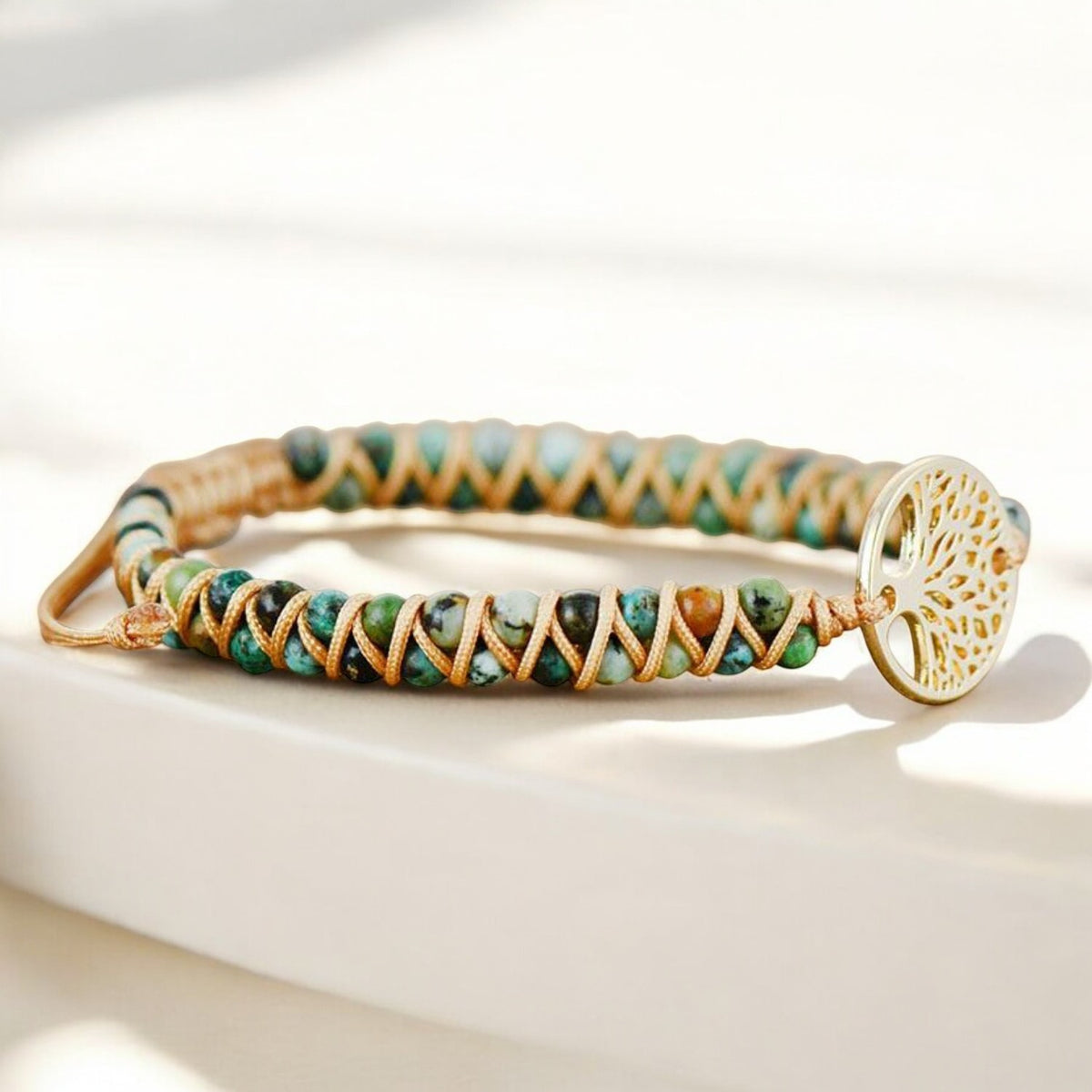 Bracelet en jaspe africain Arbre de Vie