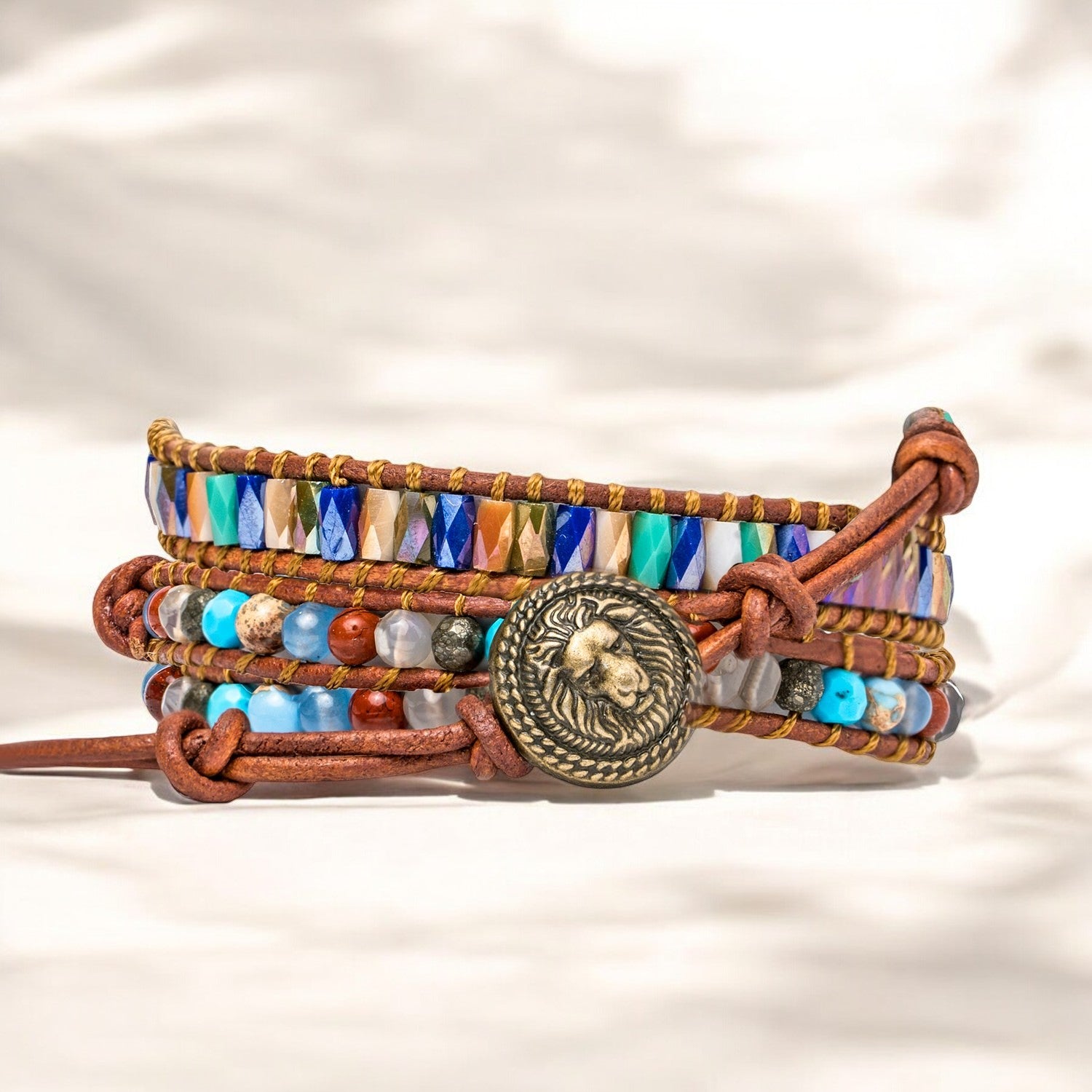 Turquoise leeuwin energiearmband
