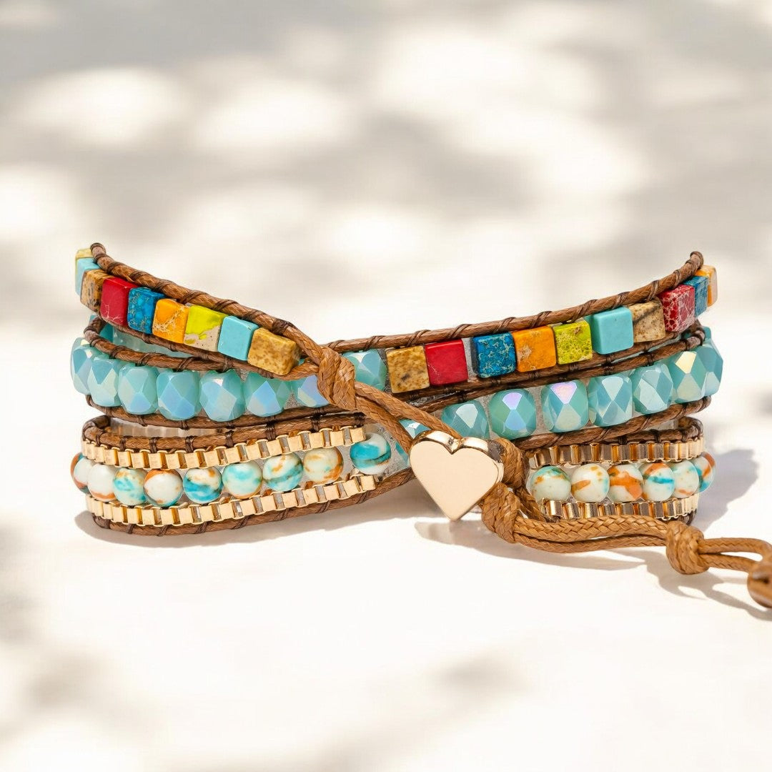 Bracelet Apple Watch en jaspe vibrant
