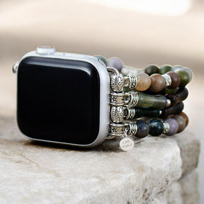 Stretch-Armband Apple Watch im Vintage-Achat-Design