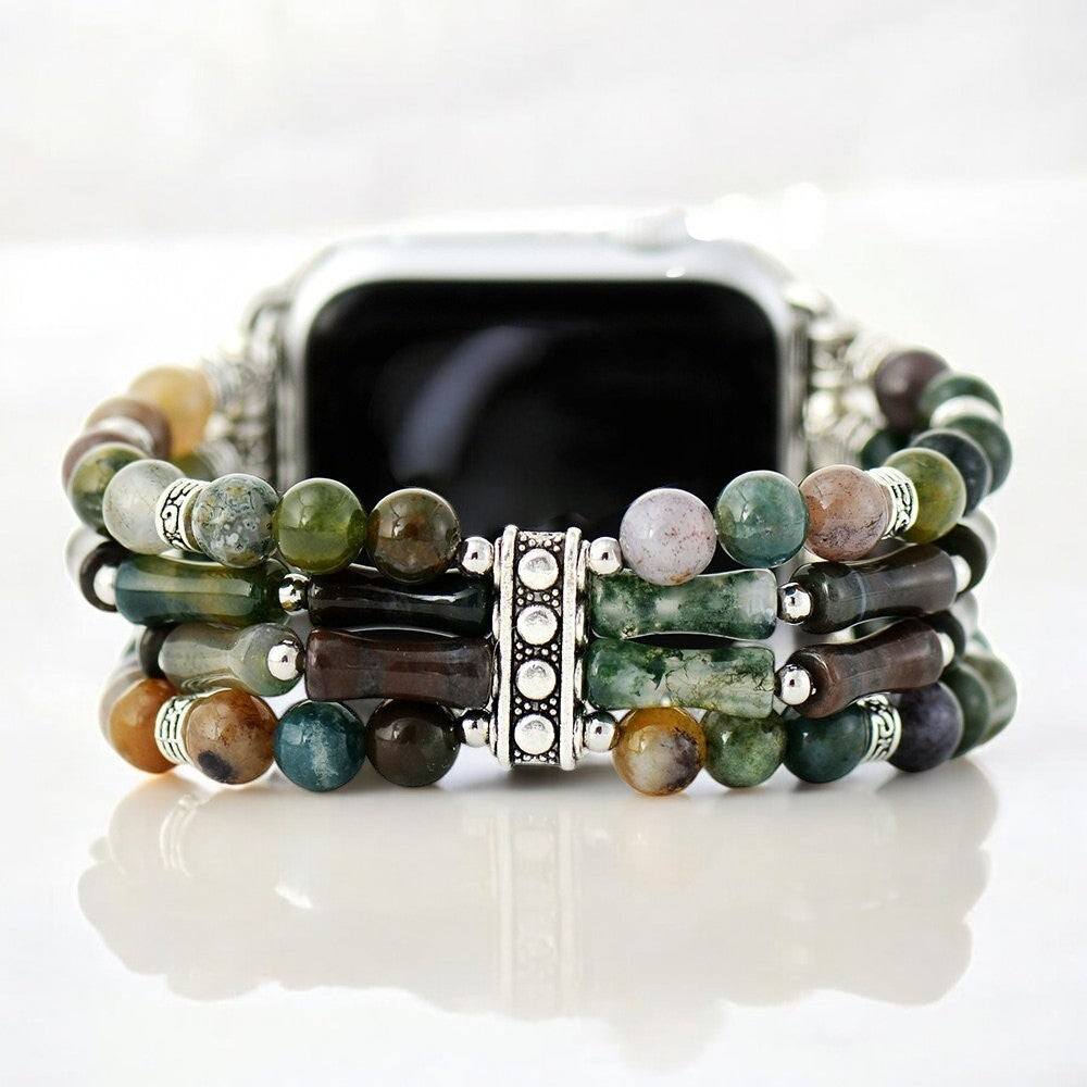 Stretch-Armband Apple Watch im Vintage-Achat-Design