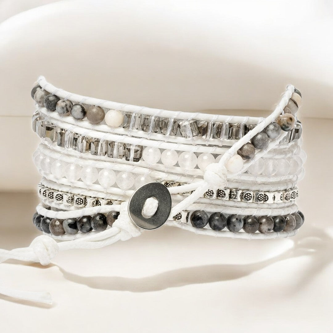 Witte labradoriet Apple Watch -band