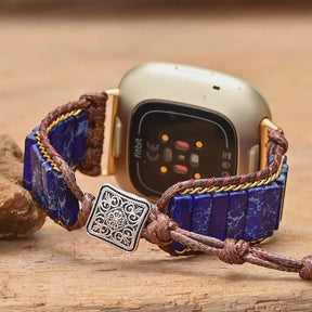 Azuurblauwe Lapis Lazuli Fitbit Versa 3 / Sense horlogeband